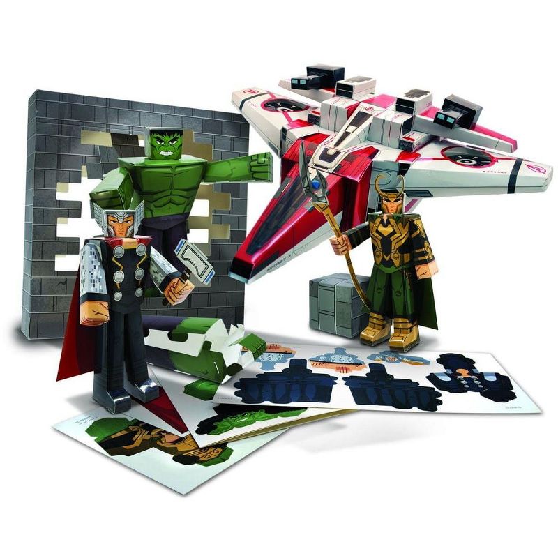 Zoofy International Marvel Avengers Assemble Papercraft Avenjet Aircraft Vehicle Pack