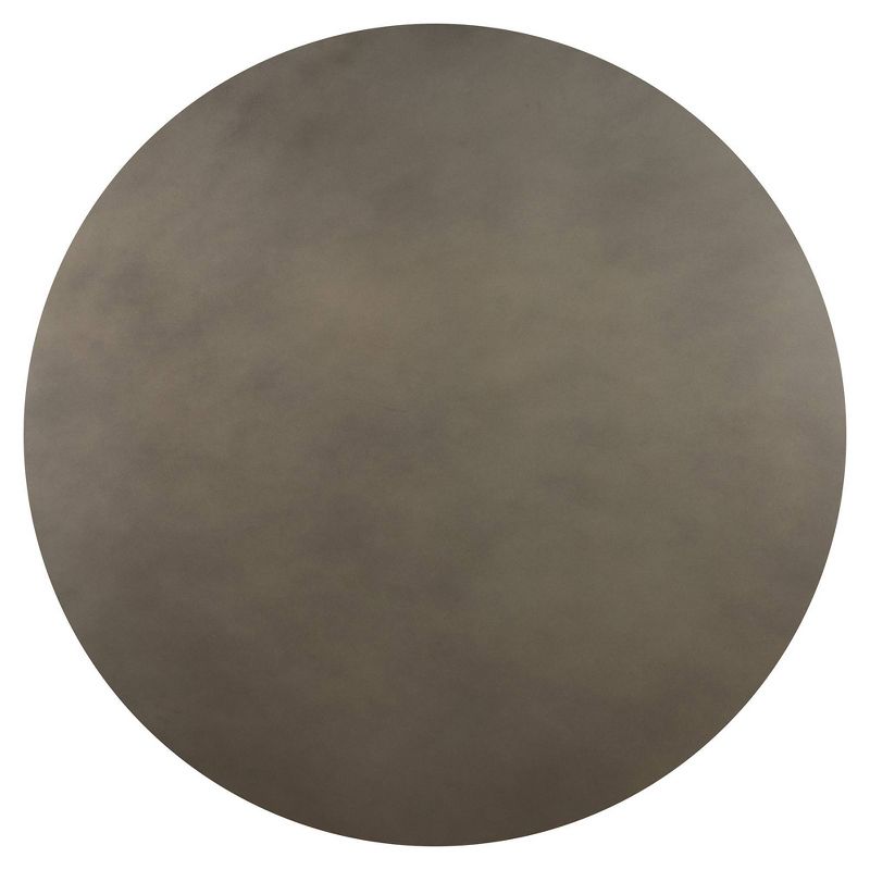 Manchester Modern Concrete and Acacia Round Coffee Table Gray - Armen Living