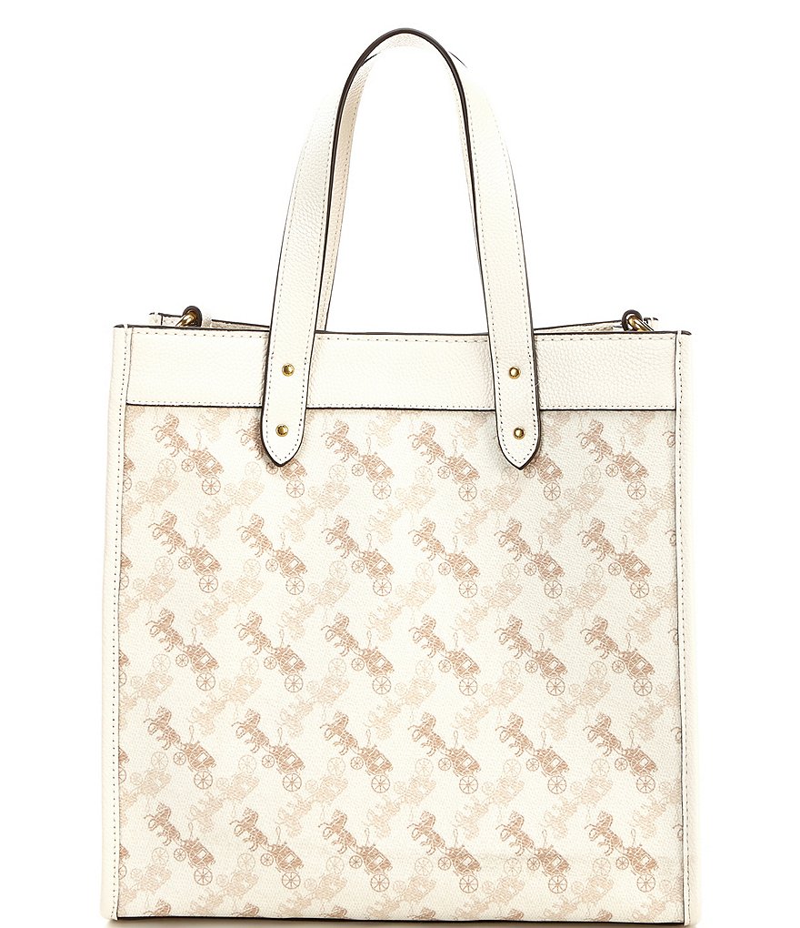 COACH Signature Horse and Carriage Coated Canvas Field Tote Bag
