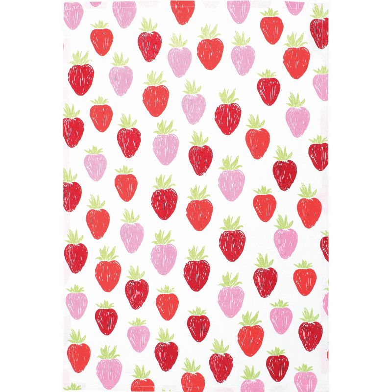 3pk Designer Strawberry Print Towel - MU Kitchen