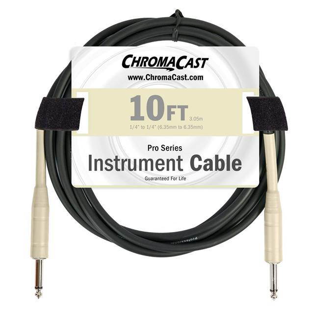 ChromaCast Pro Series 10' Straight to Straight Instrument Cable, Vanilla Cream