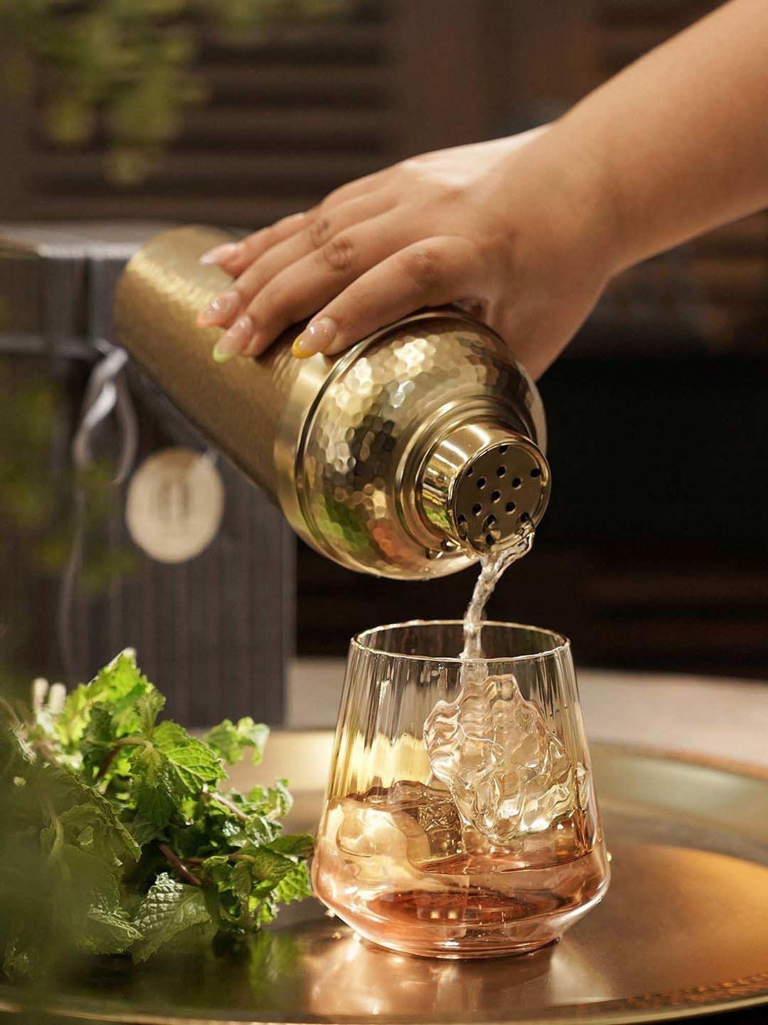 FnS White Stainless Steel 5-Piece Bar Set