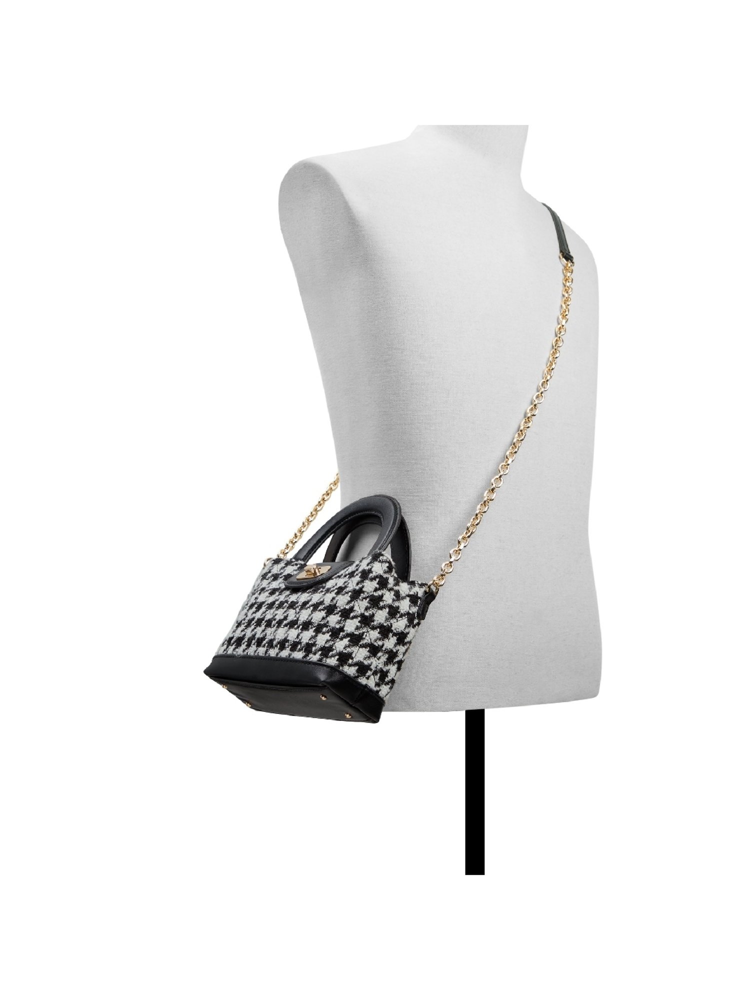 Call It Spring Black & White Printed Small Handbag