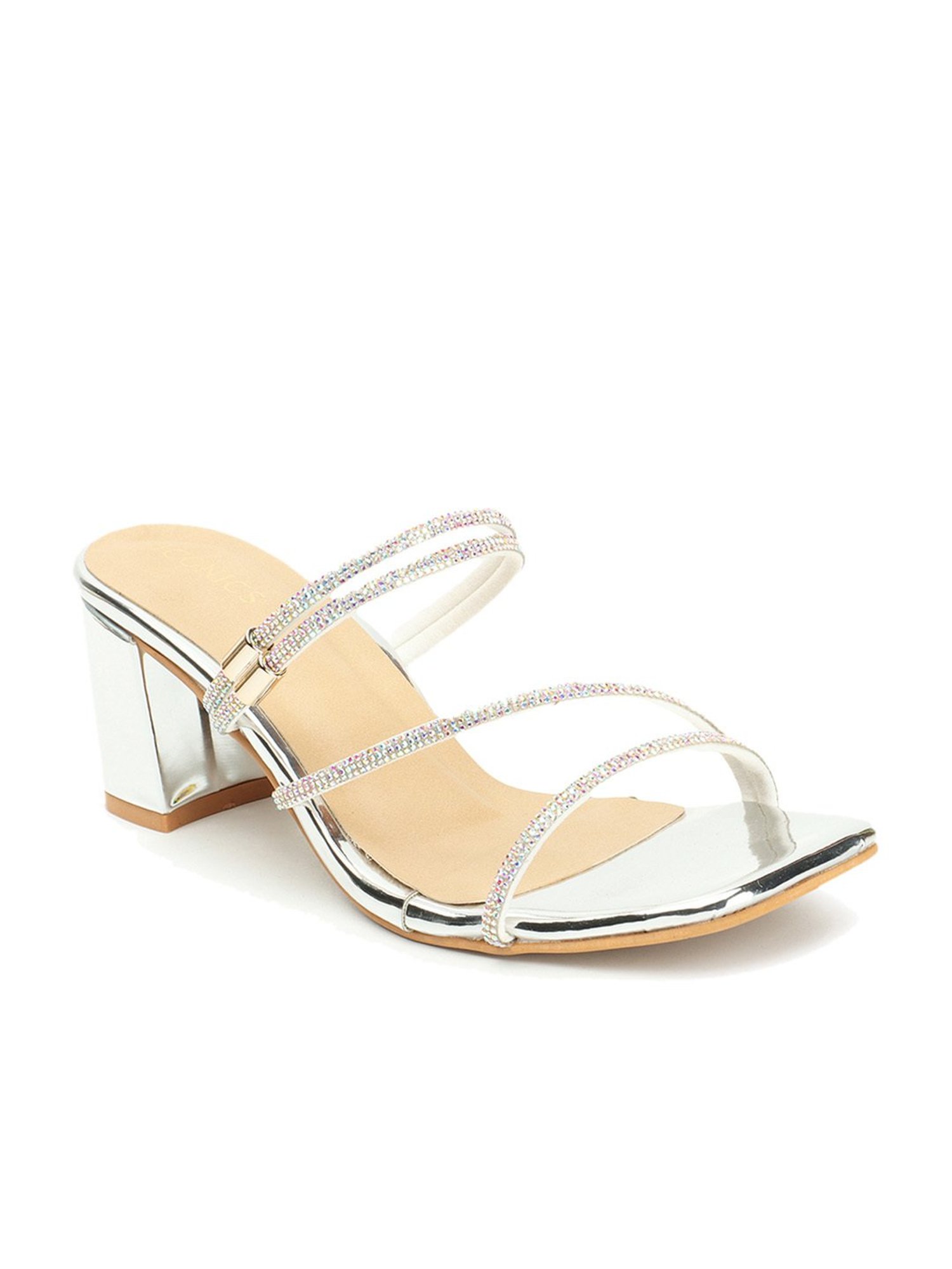 Iconics Women's Silver Casual Sandals