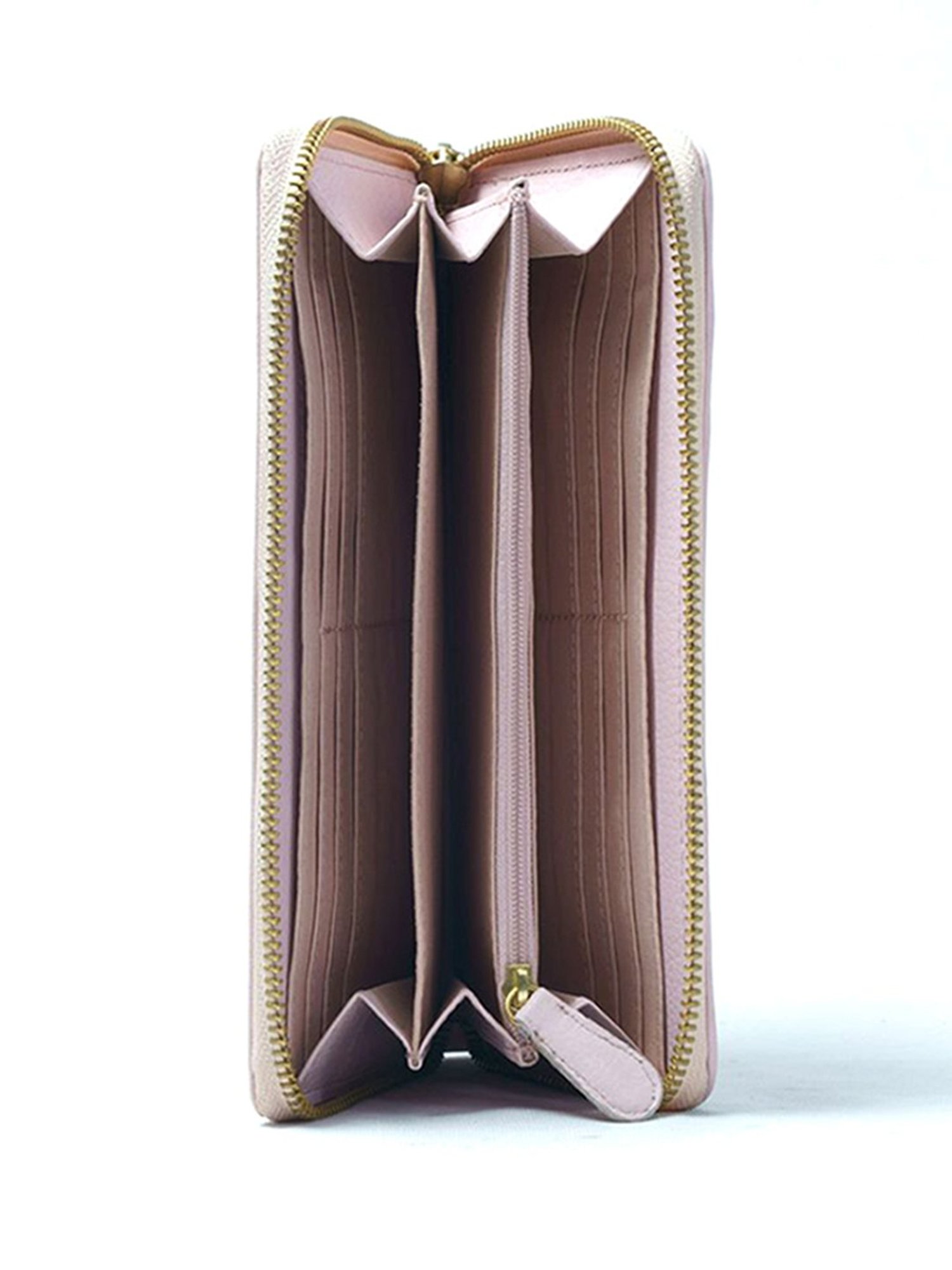 RI2K London Pink Leather Textured Zip around Wallet