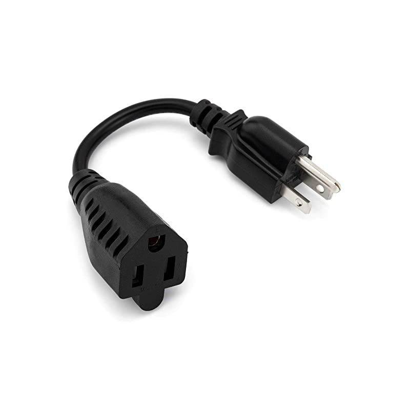 Power Extension Cable, 5-Pack, Outlet Saver, 18 AWG