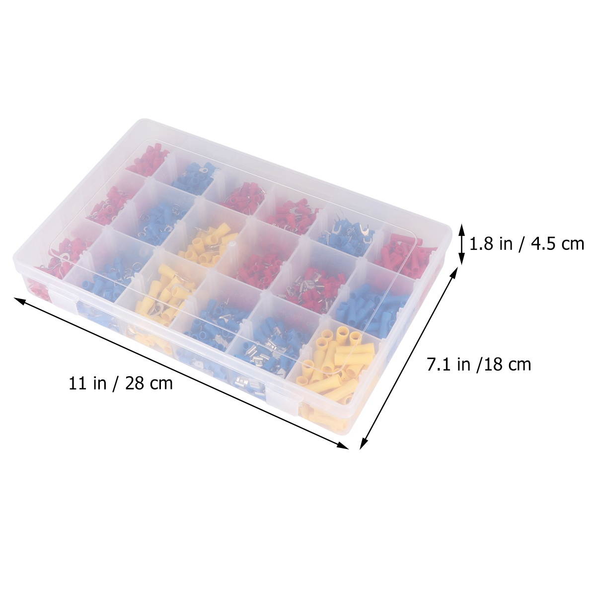 1300pcs Copper Amphenol Connector Heavy Duty Wire Lugs Battery Cable Closed Ends Bare Copper Eyelets Tubular Ring Terminal Connectors