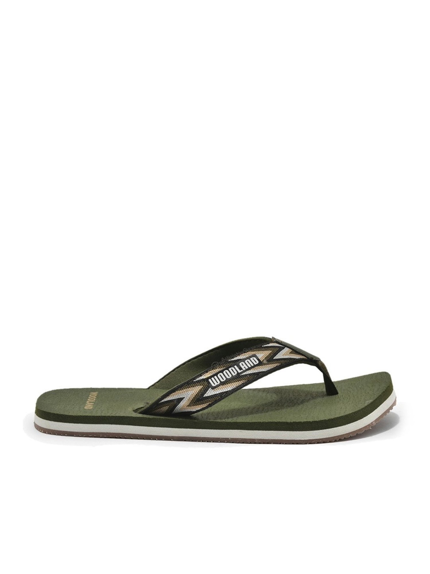 Woodland Men's Olive Flip Flops