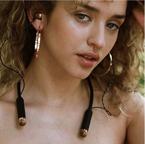 House Of Marley Smile Jamaica Wireless Neckband Bluetooth Headphones with Mic, Signature Black, EM-JE083-SB