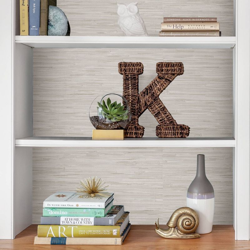 NuWallpaper Grassweave Peel & Stick Wallpaper Cream