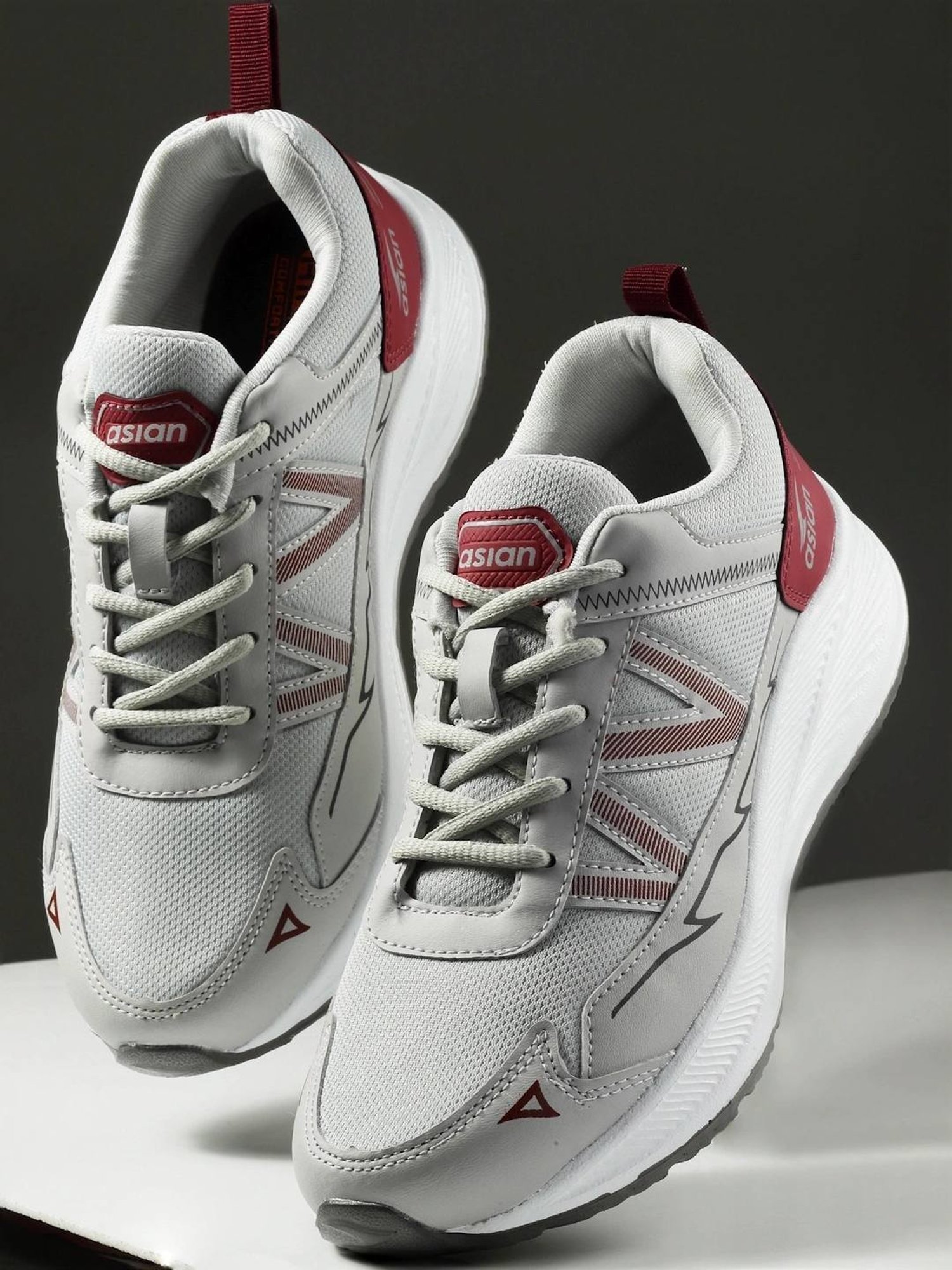 Asian Men's Grey Running Shoes