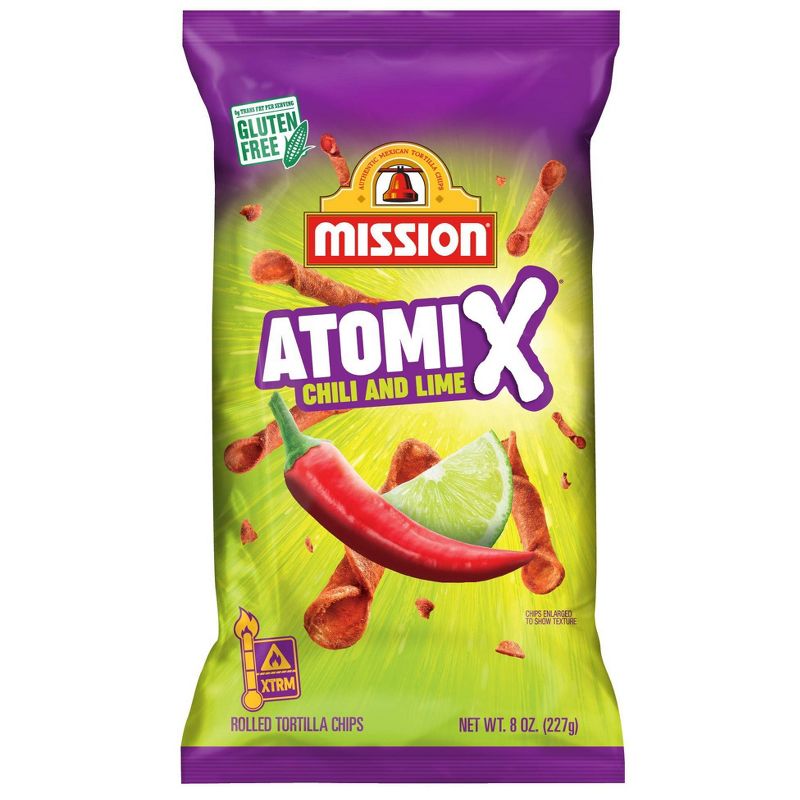 Mission AtomiX Chips Chili and Lime  - 8oz