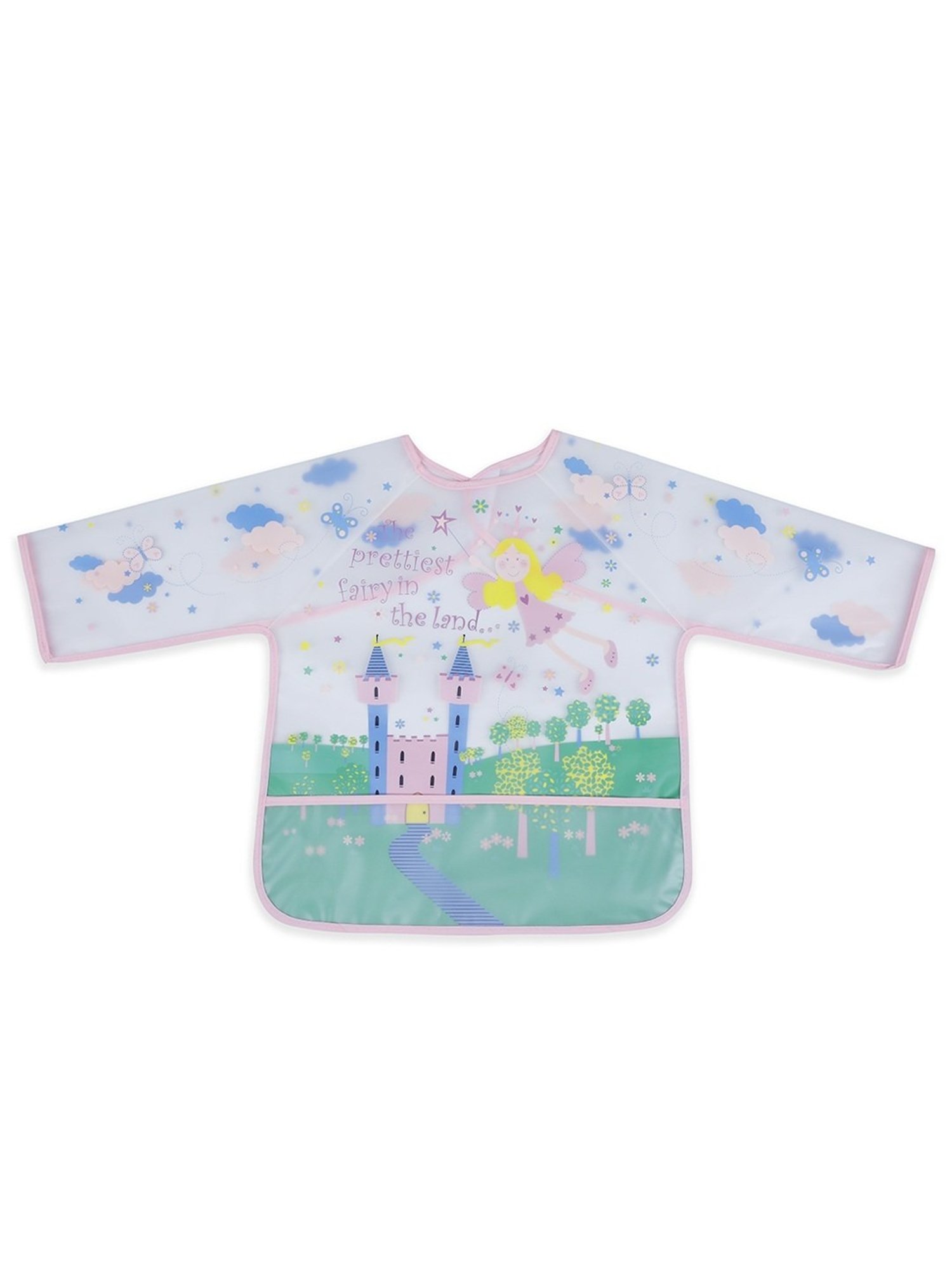 Baby Moo Kids Pink & Green Printed Bib