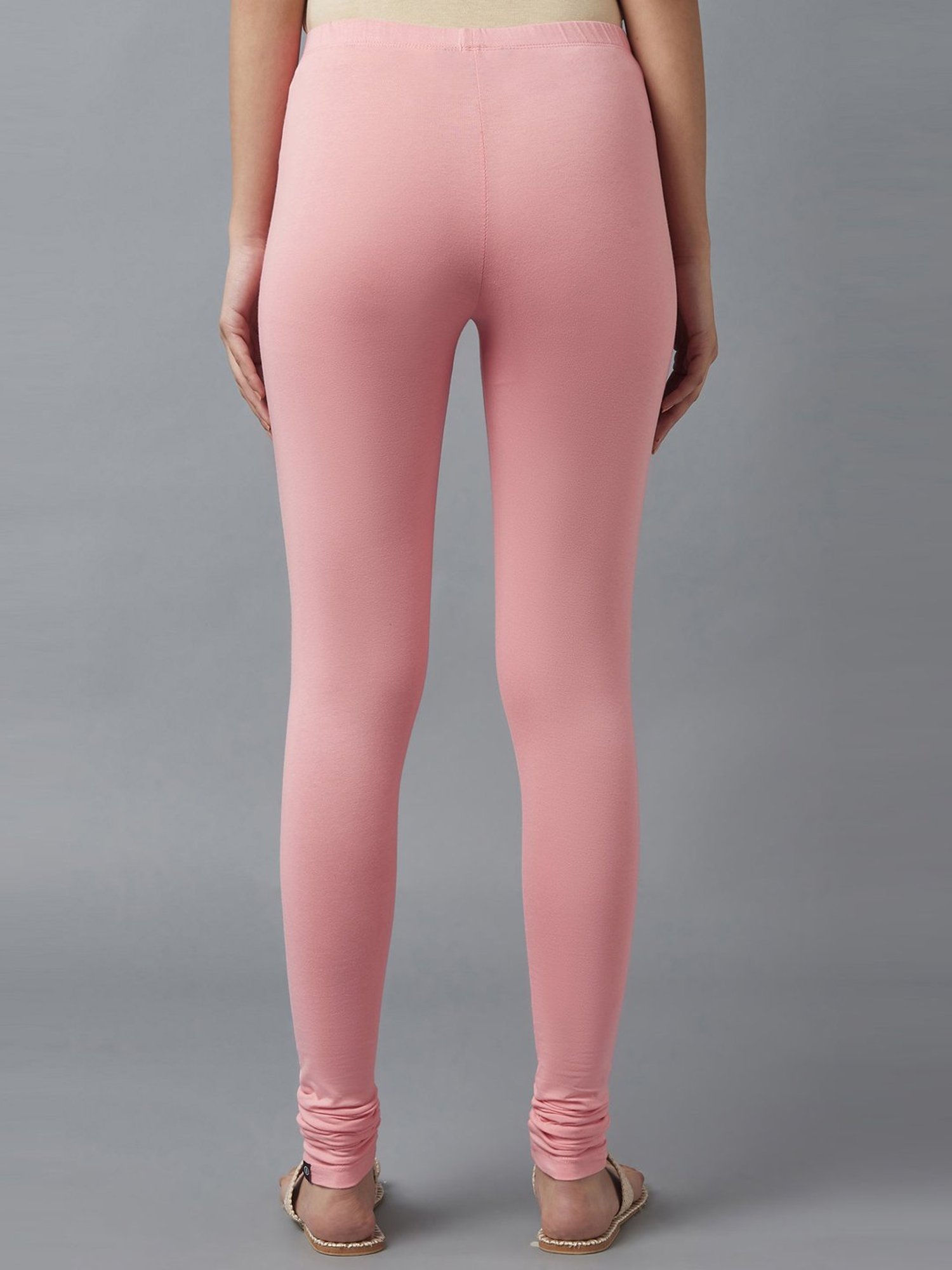 Elleven Pink Plain Churidar