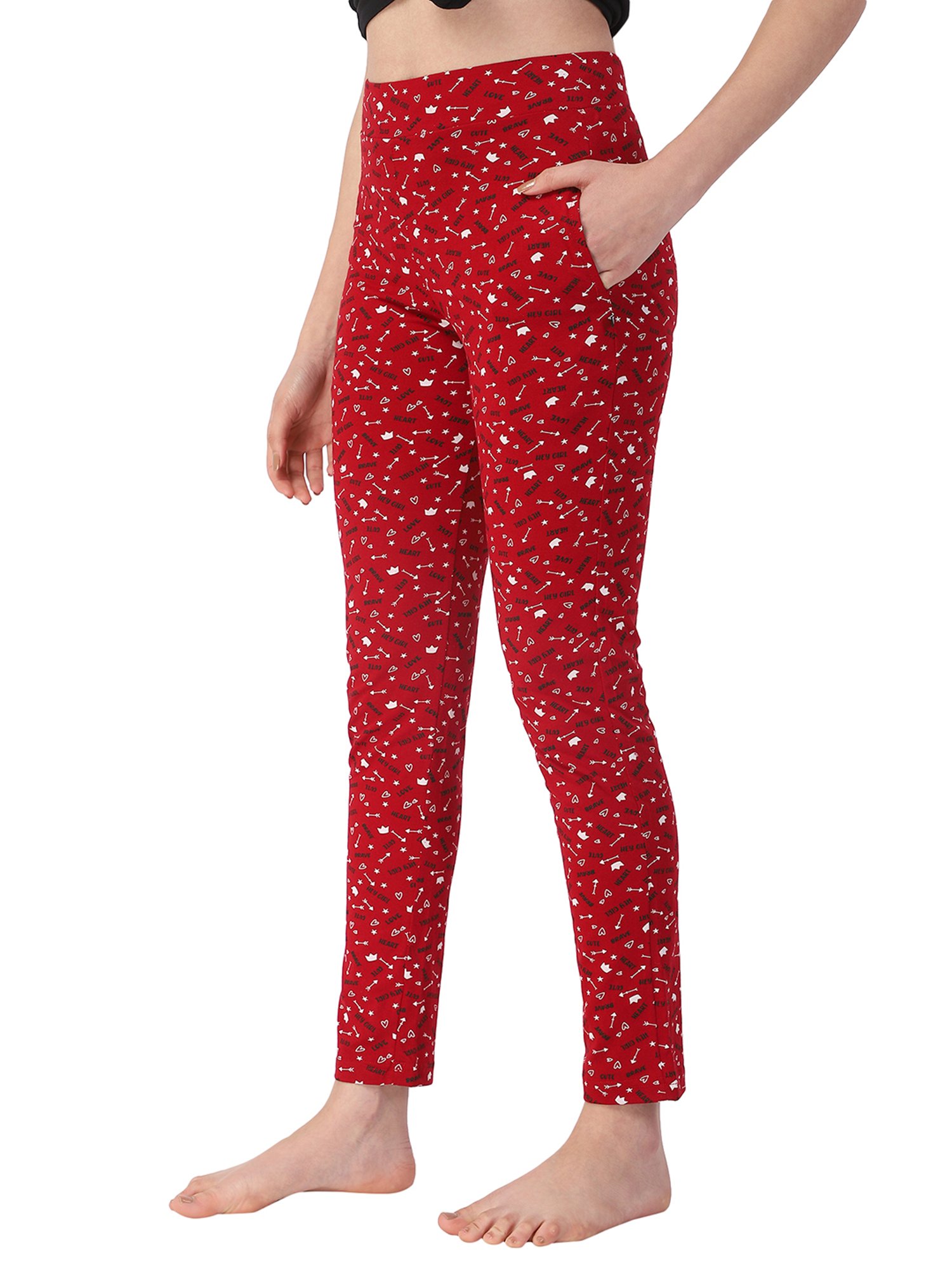 Proteens Maroon Printed Pyjamas