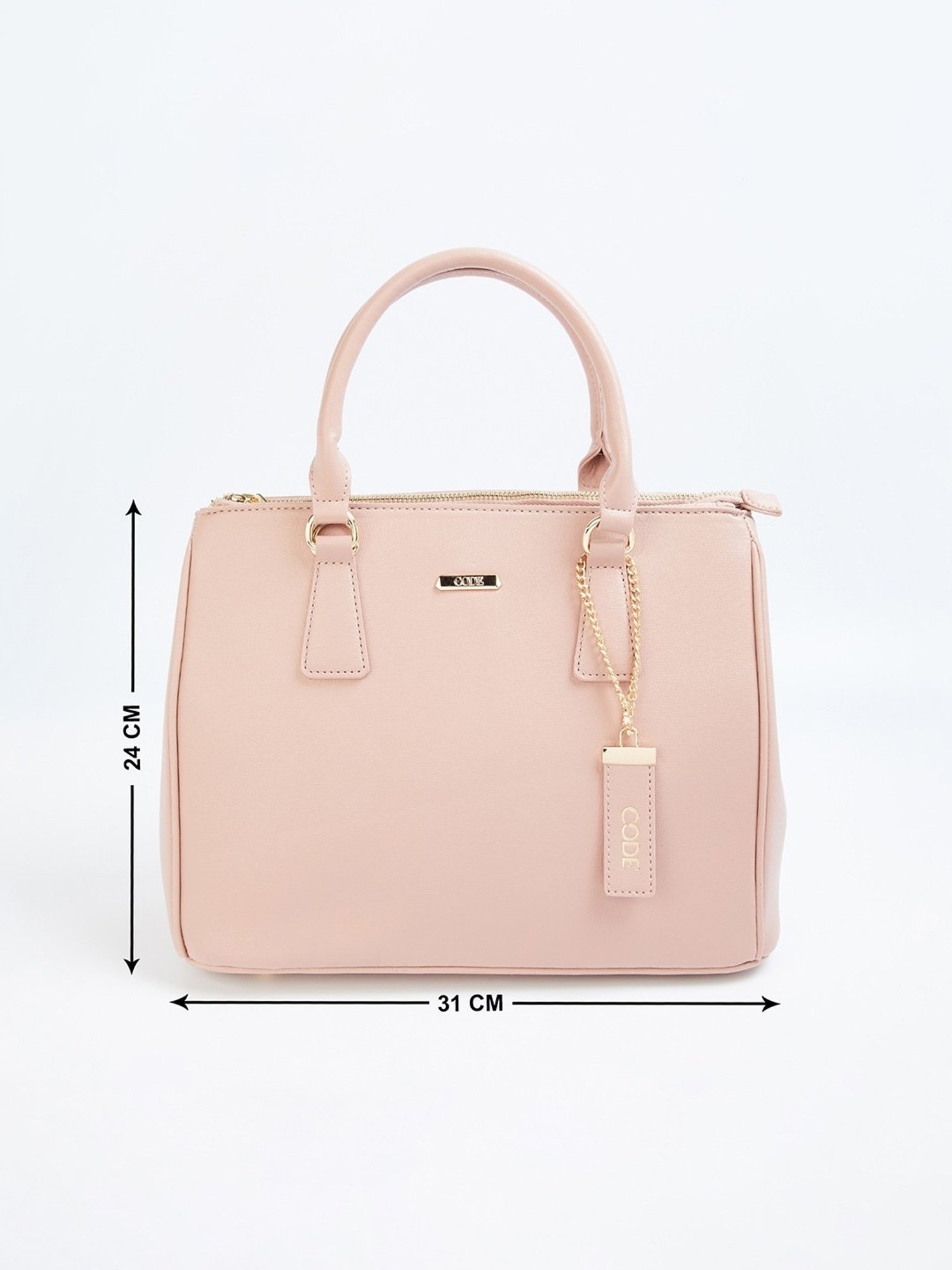 Code by Lifestyle Pink Solid Handbag