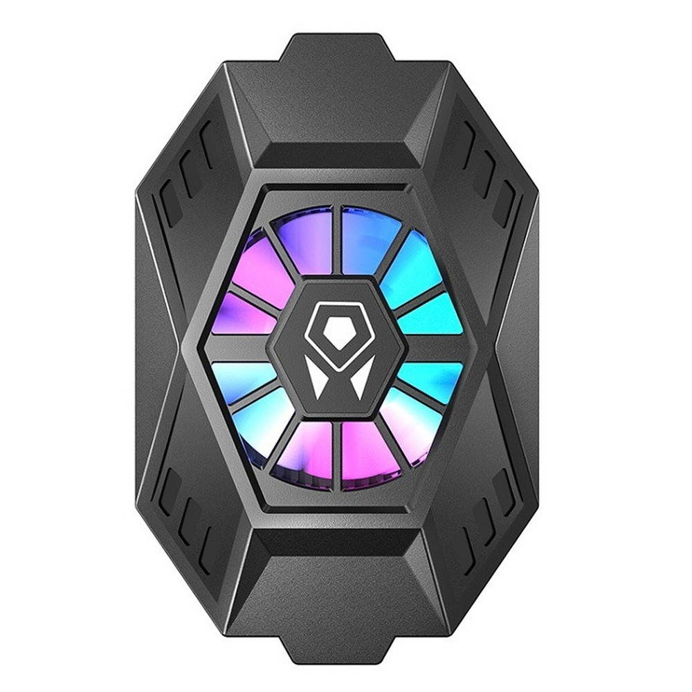 TakeIt Mobile Phone Cooler 3 Seconds Cooling Phone Radiator Semiconductor Heatsink with RAG Light Fan for Andoid Smartphone iPhone Gaming Lives Watch Videos