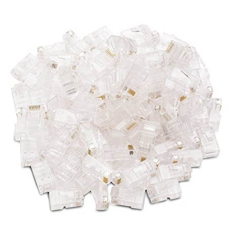 (100pcs/pack) RJ45 Cat6 8P8C Modular Plugs Connector For Cat6 Lan Cables - RJ45 Network Cable Connector Ethernet Plug Jack