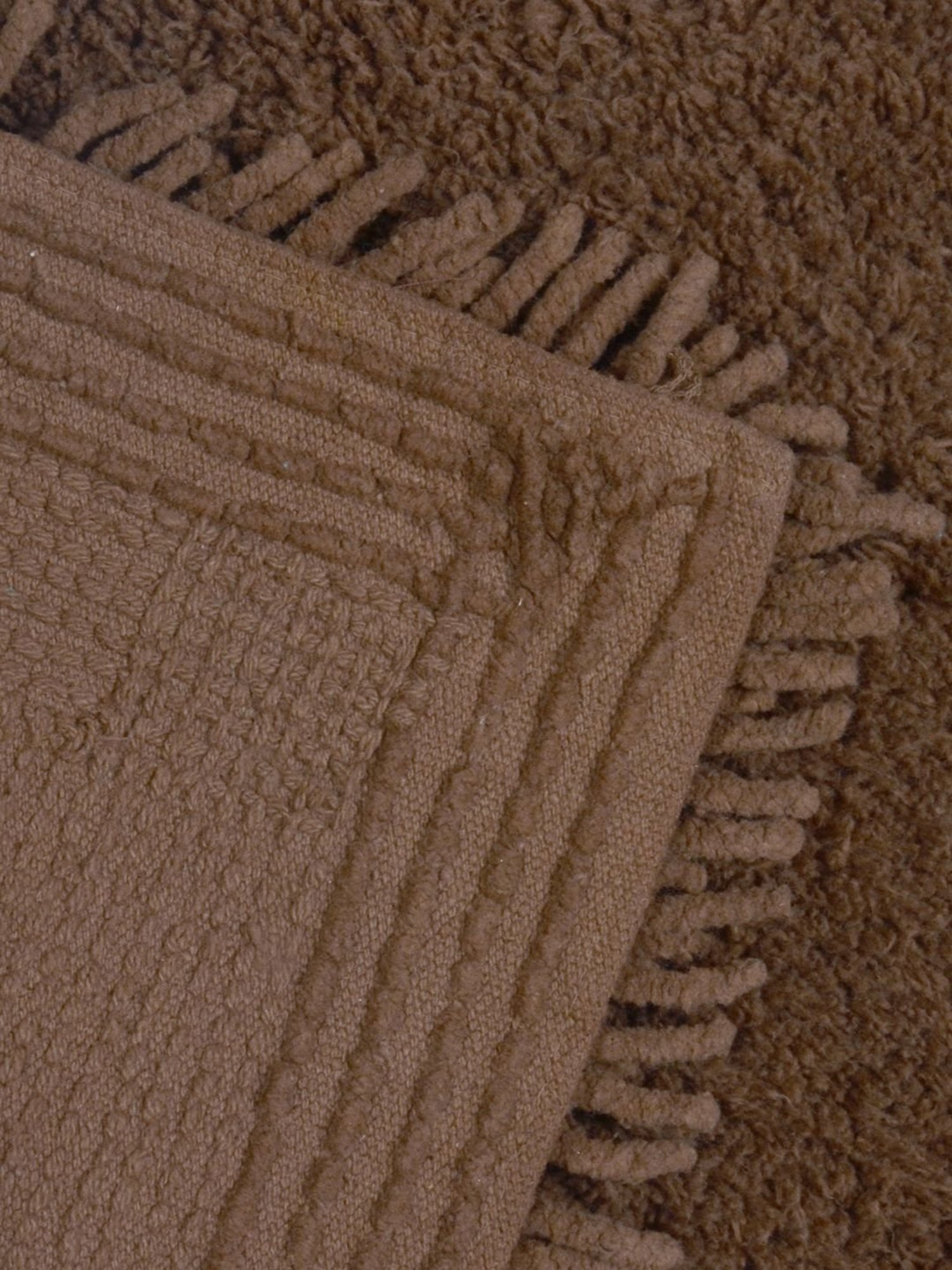 Saral Home Brown Cotton Bath Mat 40X60 cm