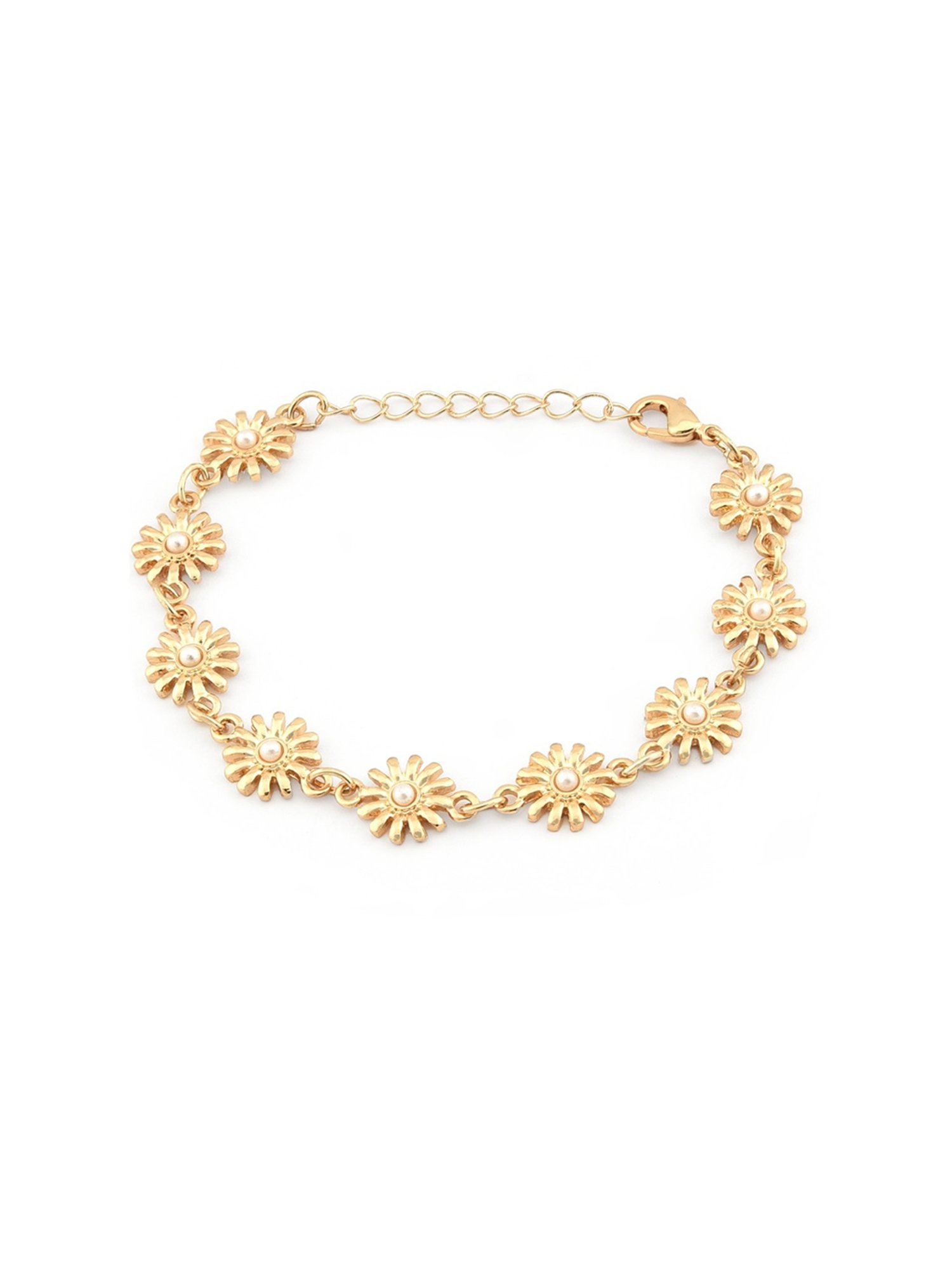 Zaveri Pearls Gold Tone Set of 3 Contemporary Vaccy Wear Bracelets-ZPFK12090