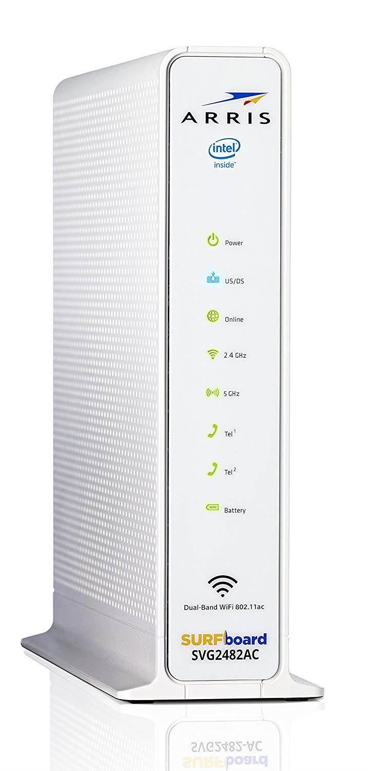 ARRIS Surfboard (24x8) Docsis 30 Cable Modem Plus AC1750 Dual Band Wi-Fi Router and Xfinity Telephone