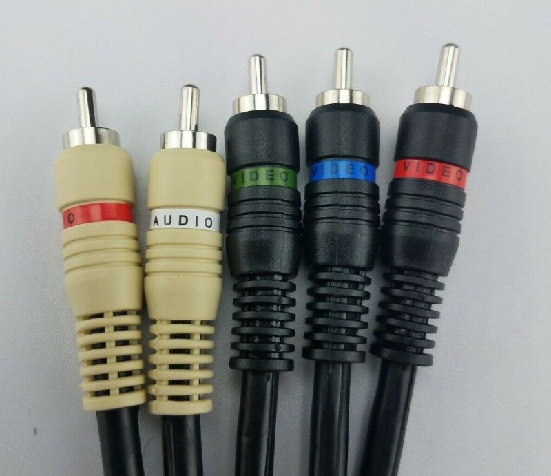 Component Video Cables with Audio 12 Feet Gold Plated RCA to RCA Supports 1080i