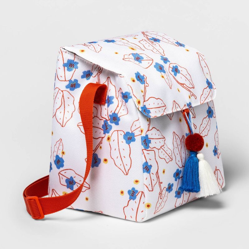Fold Over Lunch Blue Line Floral - Opalhouse™