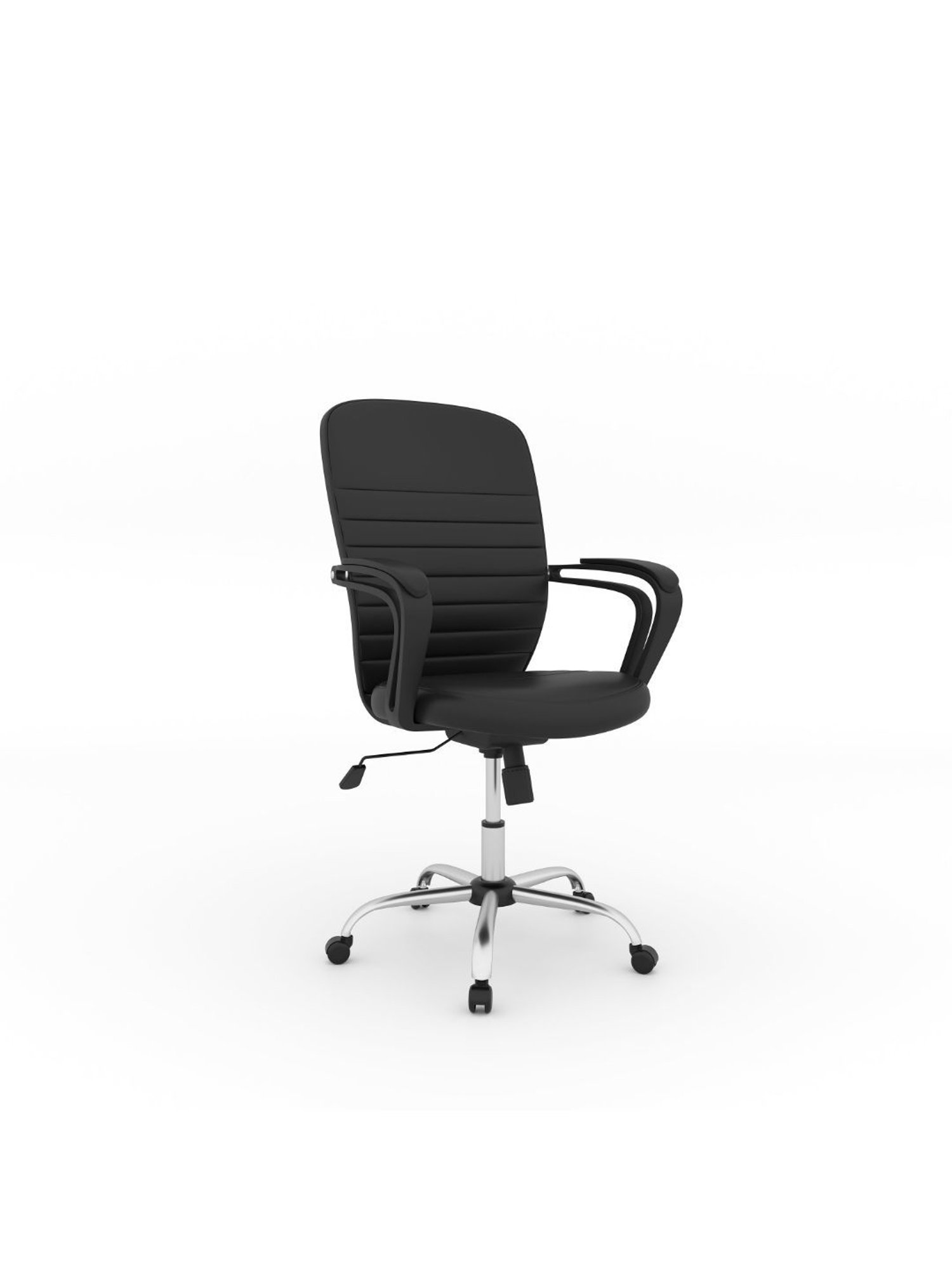 Nilkamal Aries Black Polyurethane Mid Back Office Chair