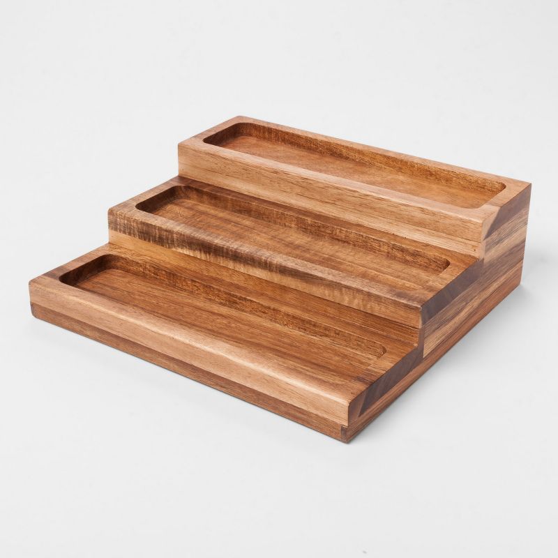 Stained Acacia 3 Tier Spice Rack - Threshold™