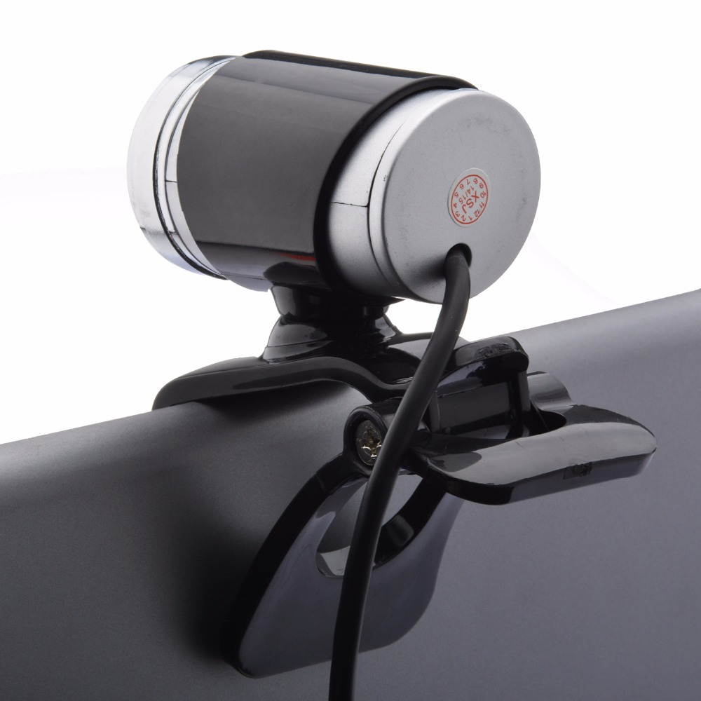 HXSJ A860 640X480 Video Record HD Webcam Web Camera With MIC Clip-on For Android TV Rotatable Computer Camera Web cam- (Black+Red)