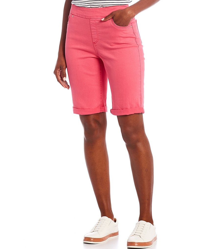 Westbound Petite Size the HIGH RISE fit Pull-On Bermuda Shorts