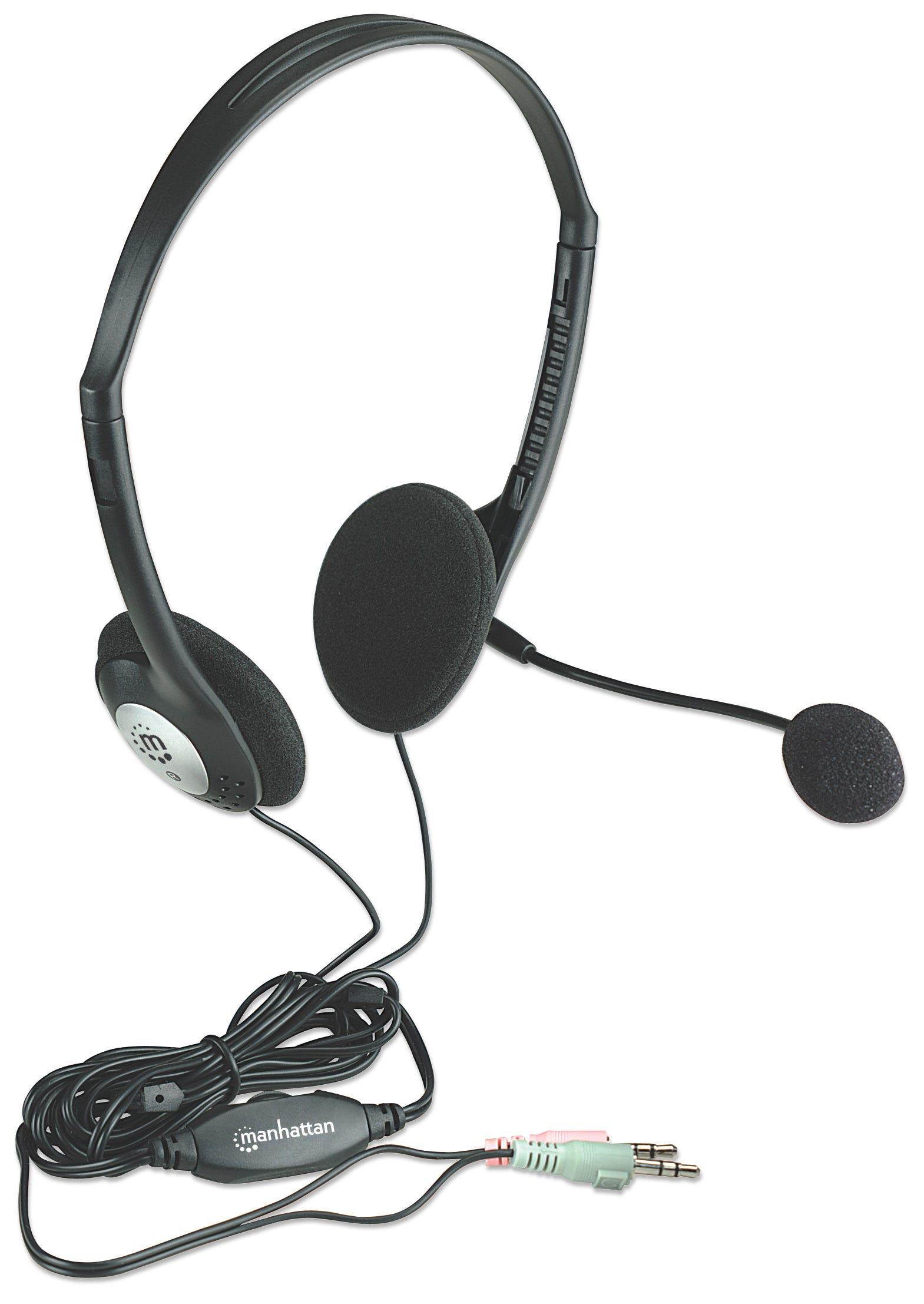 Manhattan 164429 Lightweight Overhead Stereo Headset -