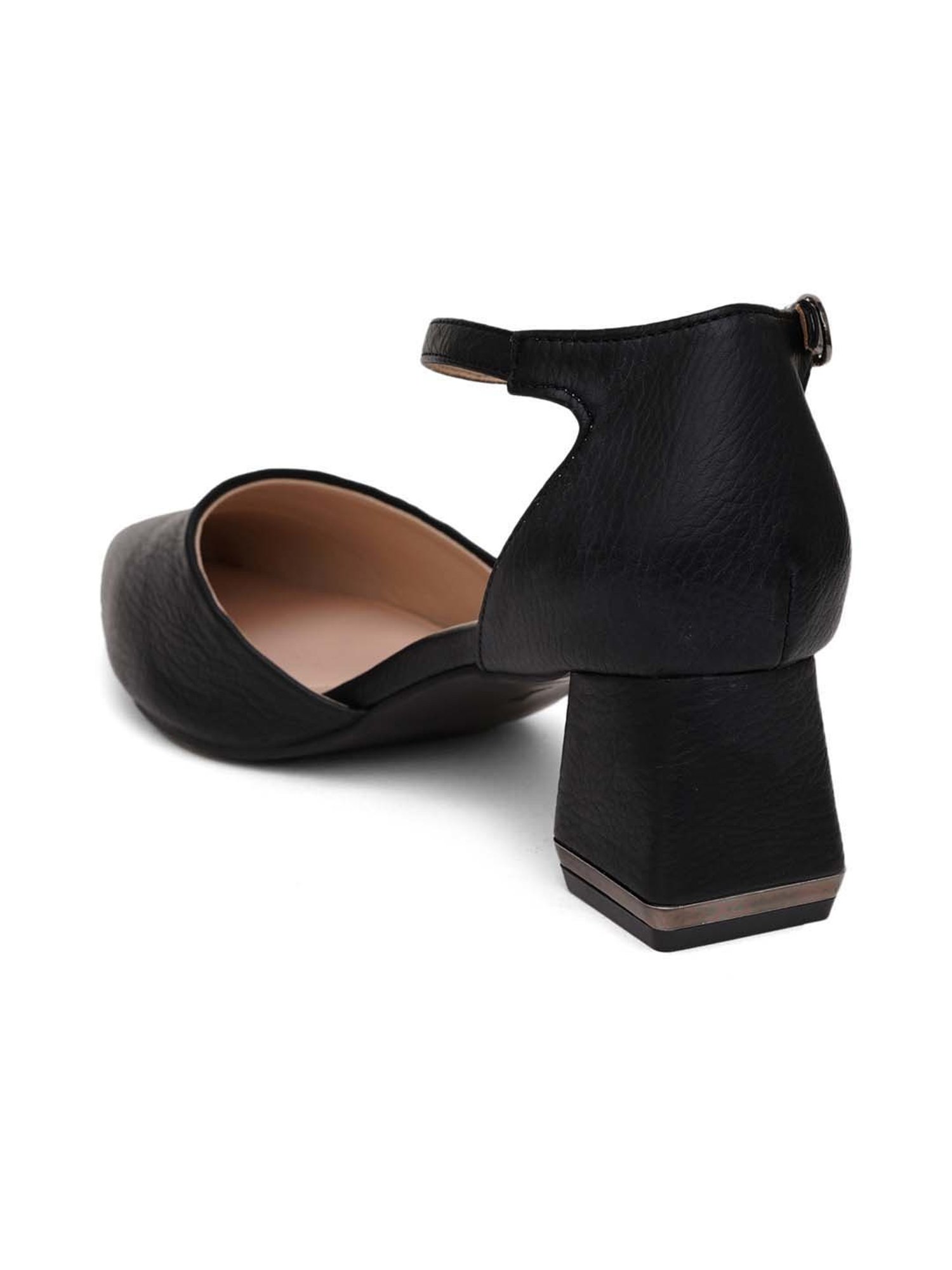 Sherrif Women's Black Ankle Strap Sandals