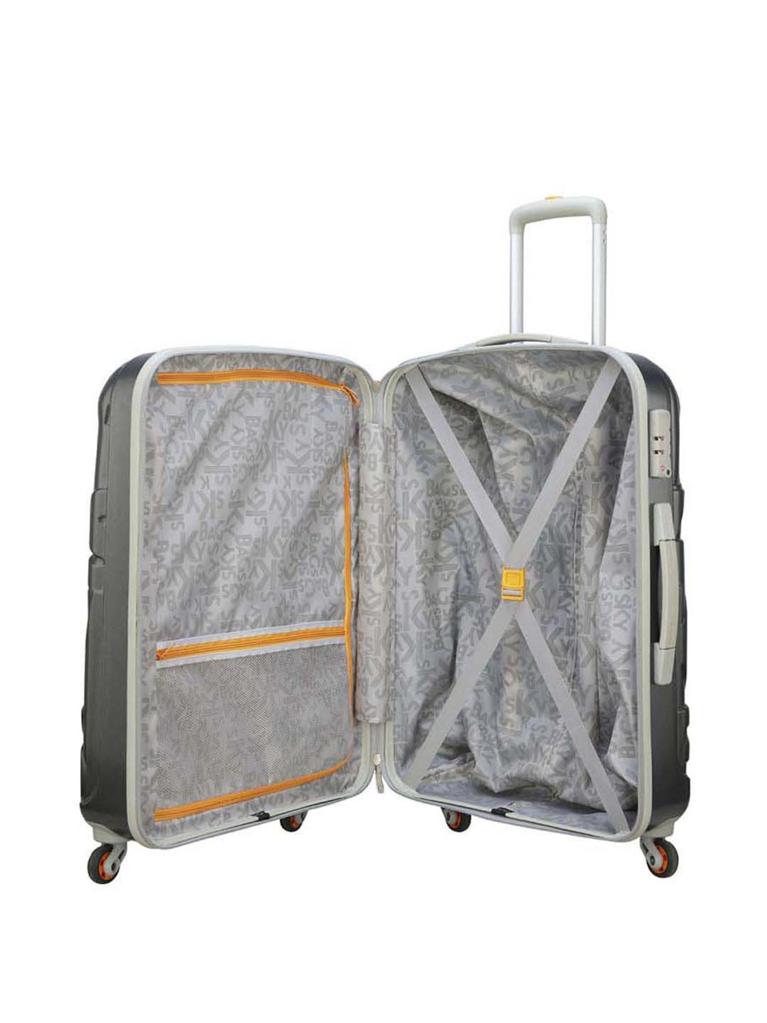 Skybags Ramp Nxt Graphite Textured Hard Medium Trolley Bag - 49 cm