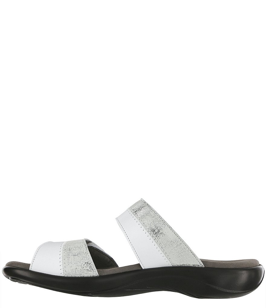 SAS Nudu Printed Leather Wedge Slides