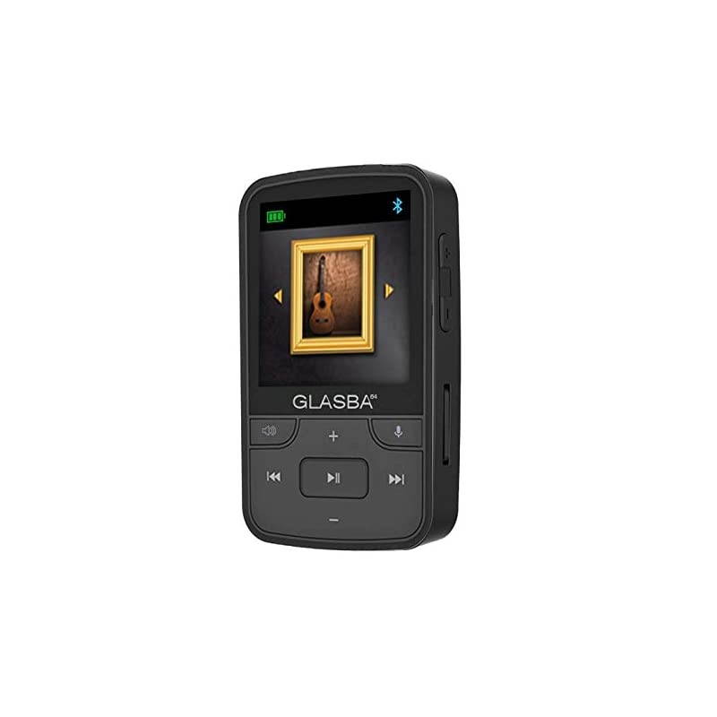 GLASBA 64GB MP3 Player with Bluetooth 64GB, with Wearable Clip for Sport, Kosher Music Player Without FM, NO Radio, NO SD Slot, NO Video, Voice Recorder, Mp3 Players (Black)
