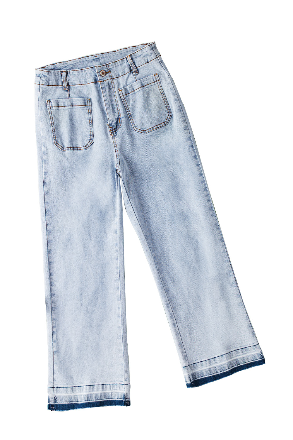 Liverpool Los Angeles Gia Glider Crop Cut Hem Stretch Twill Pull-On Jeans