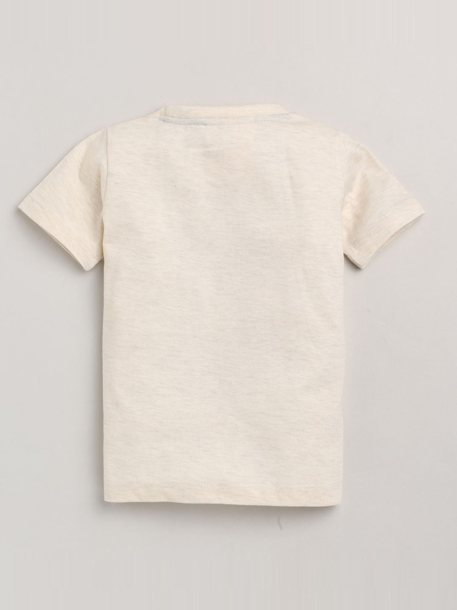 Lazy Shark Kids Cream Printed T-Shirt & Shorts