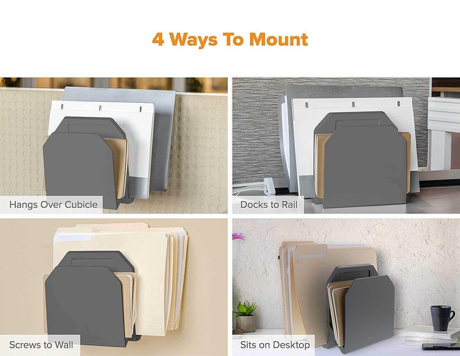 Bostitch Konnect 3-Piece File Organizer, Includes Cubicle Hanger