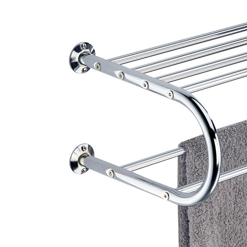 Wall Mounting Towel Bar and Shelf Chrome - Neu Home