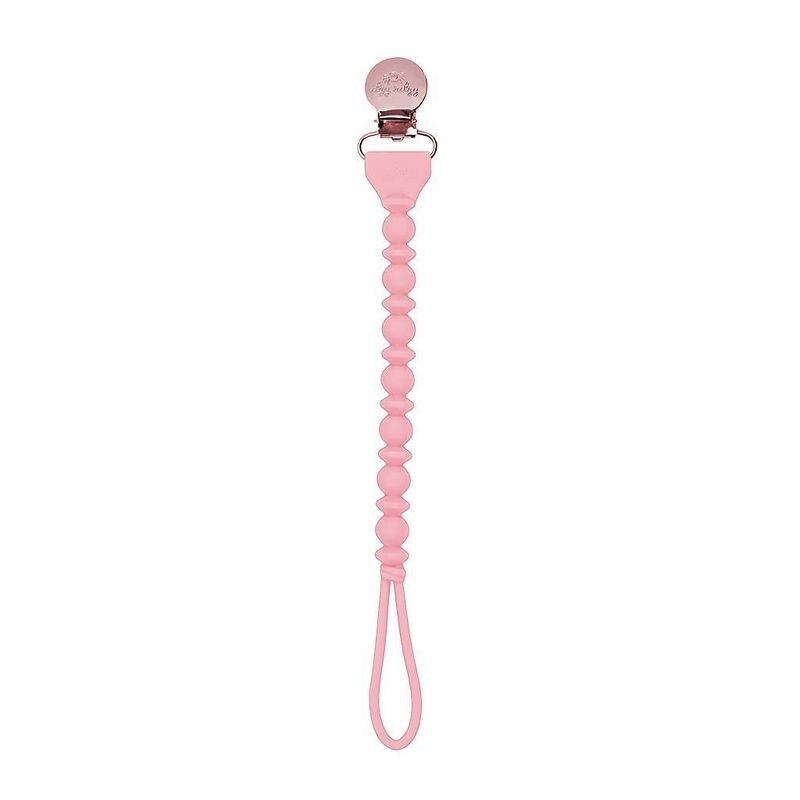 Itzy Ritzy Sweetie Strap Round Beaded Pacifier Clip – Pink