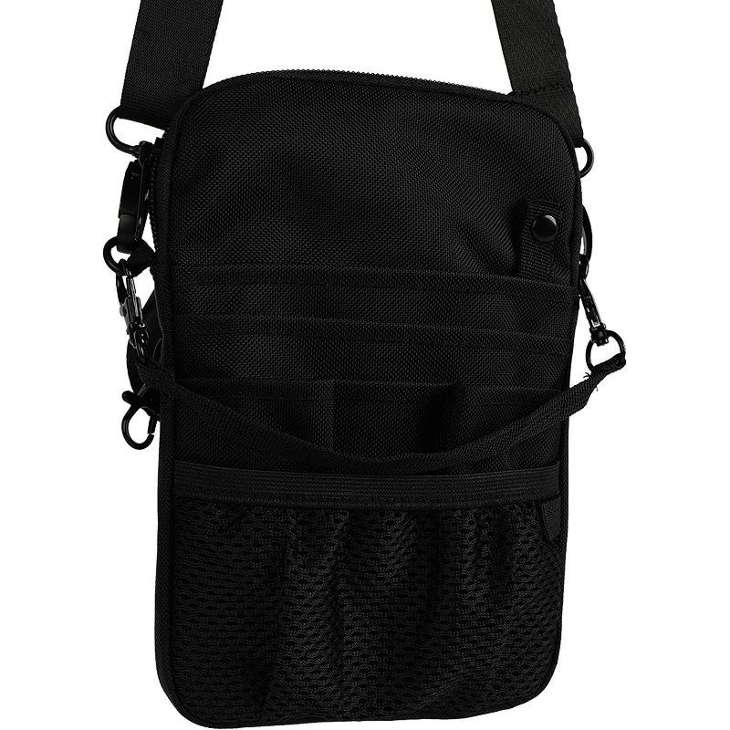 Convertible Nurse Fanny Pack Pocket Organizer for Medical Supplies (Black)