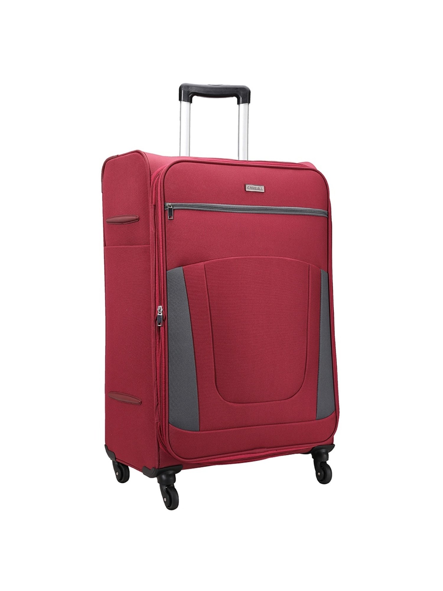 Carriall Red 4 Wheel Large Soft Cabin Trolley Set of 2 - 78 cm