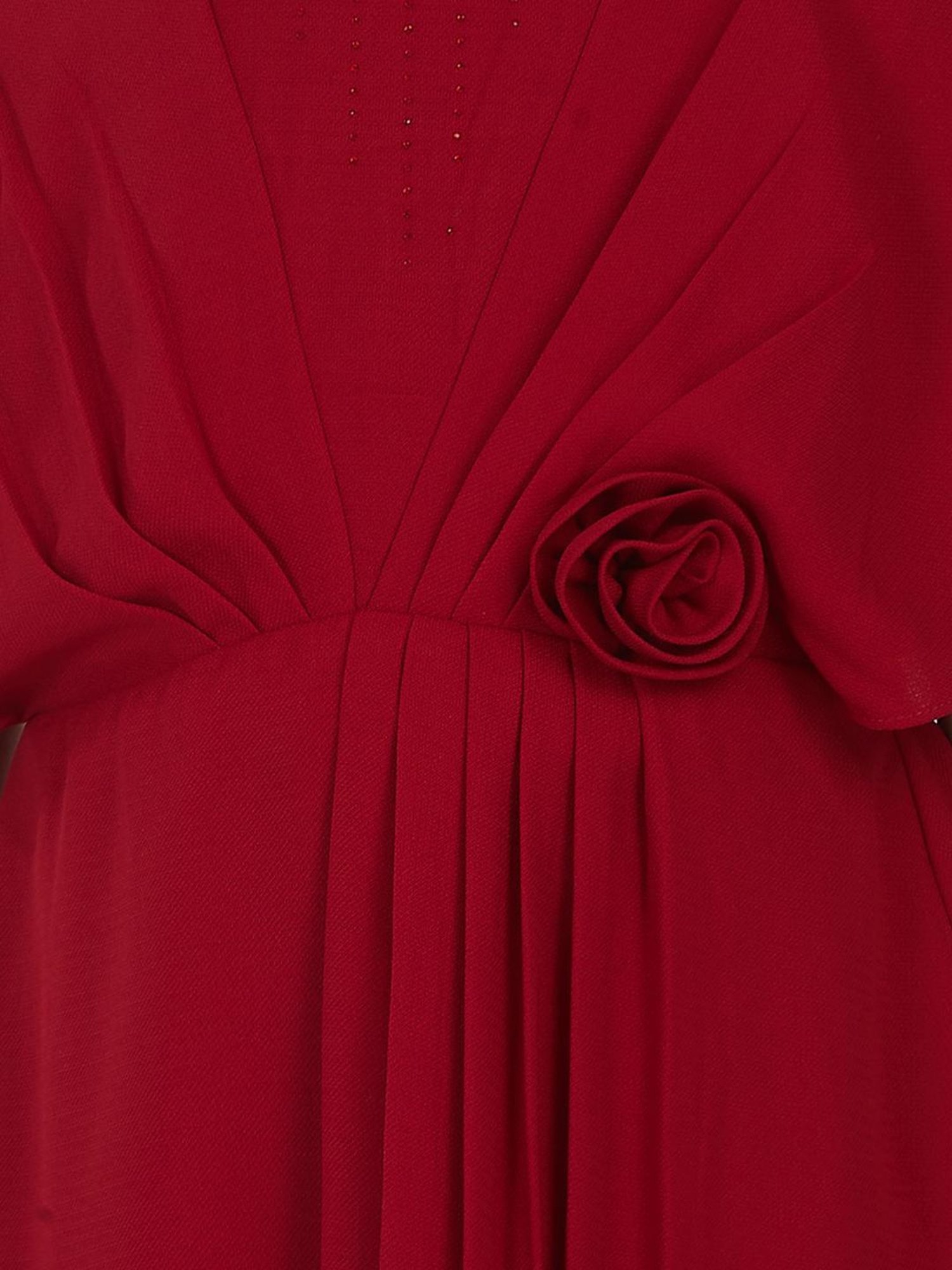 Peppermint Kids Maroon Applique Dress