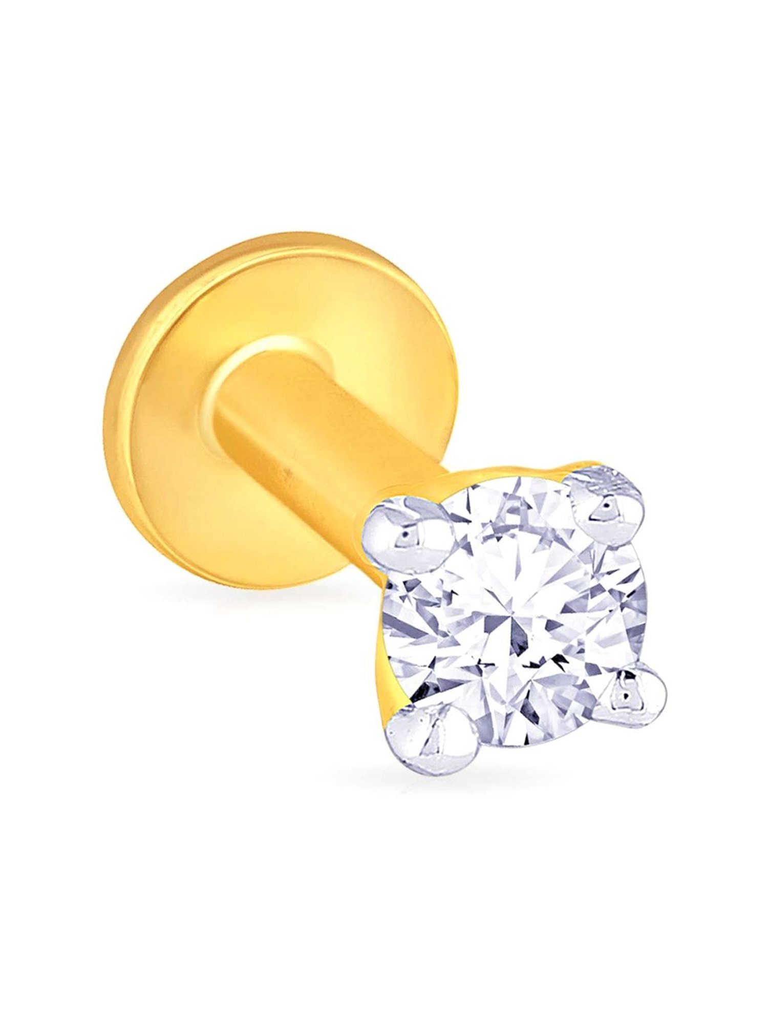 Malabar Gold and Diamonds 18k Gold & Diamond Mine Nosepin for Women