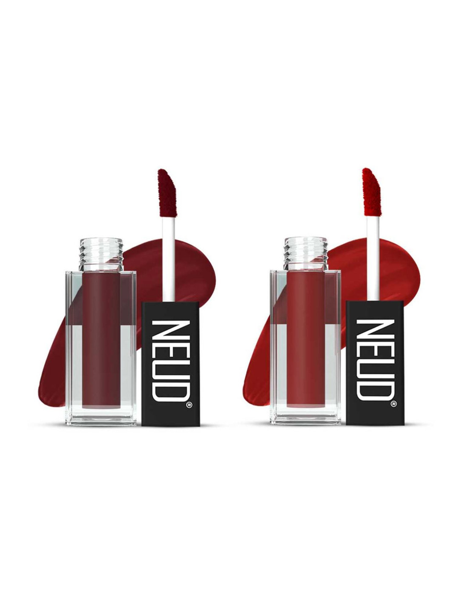 Neud Matte Liquid Lipstick Combo Mocha Brownie & Perfect Pout with Two Lip Gloss Free