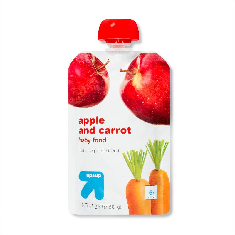 Stage 2 Apple and Carrot Baby Food Pouch - 3.5oz - up & up™