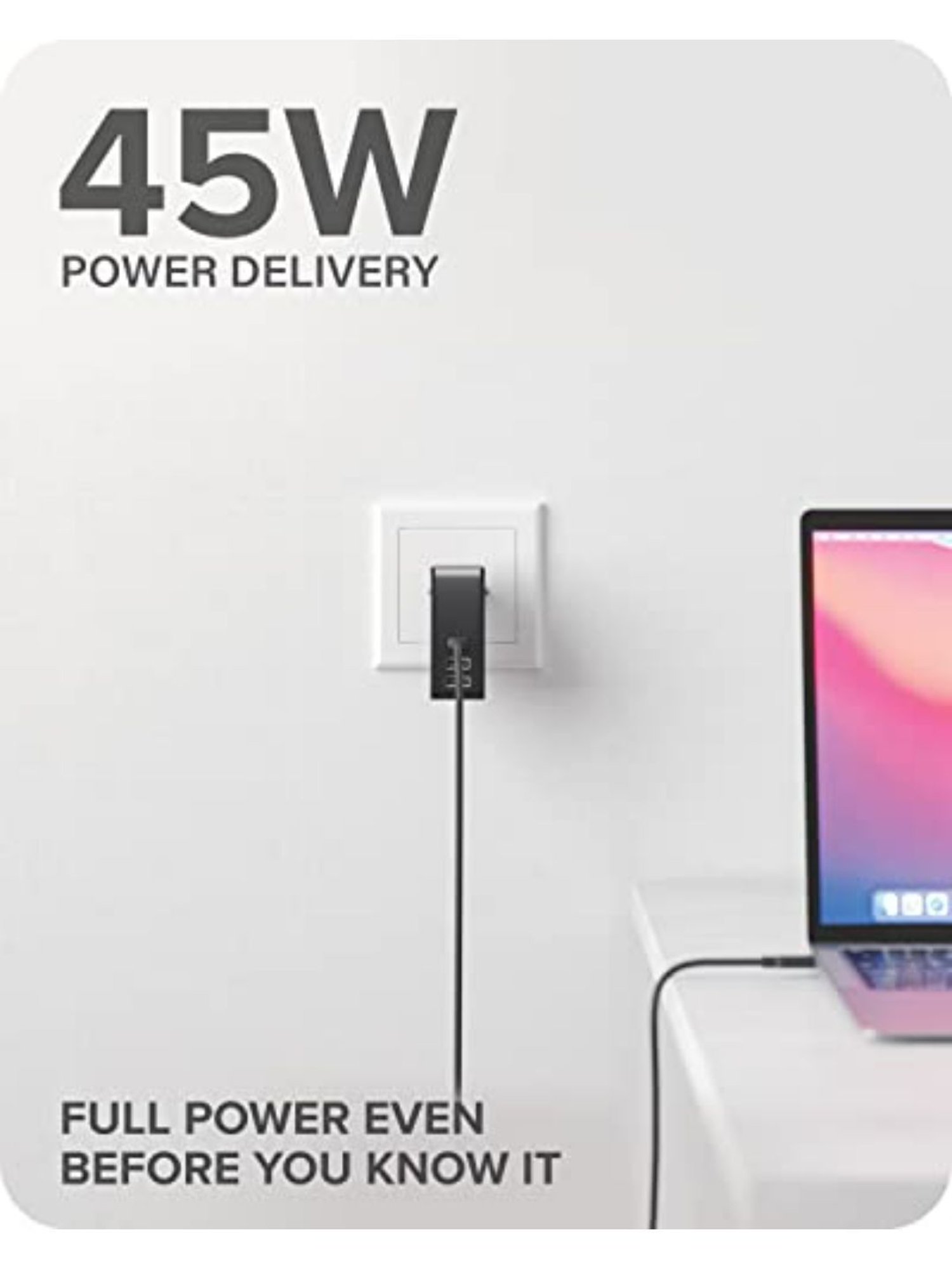ALOGIC 3 Port USB-C & USB-A 45W Travel Charger with Multi Country Plugs (Black)