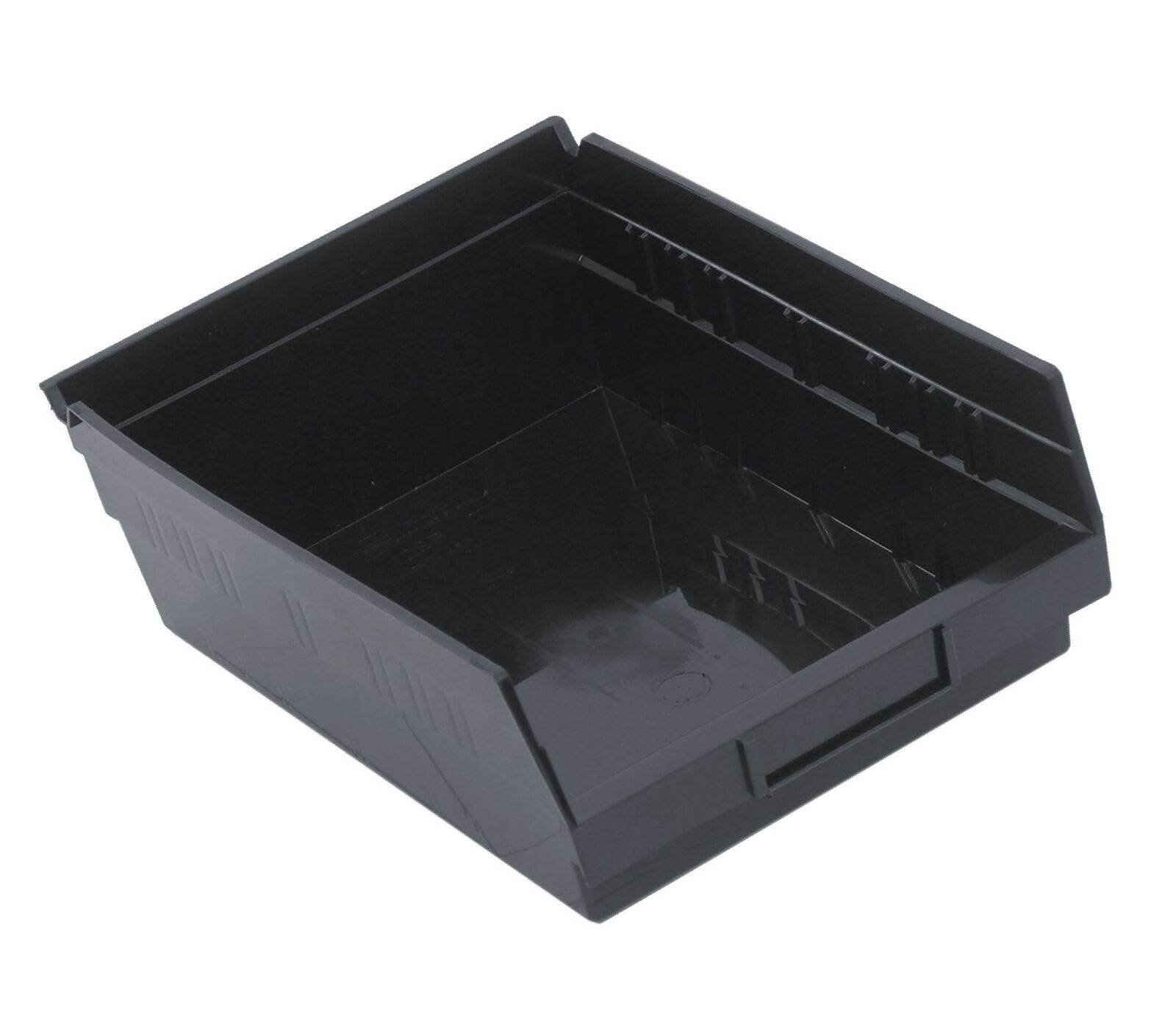 Quantum Storage QSB107BK 20-Pack 4" Hanging Plastic Shelf Bin Storage Contain...
