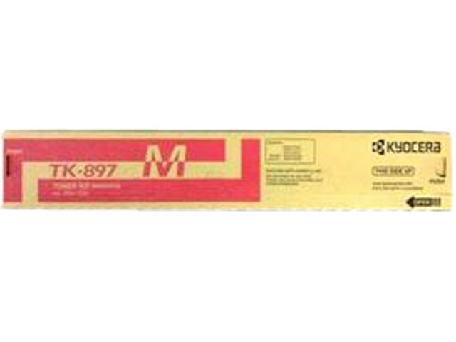 Magenta Toner Cartridge for Kyocera TK-897M FS-C8520MFP, FS-C8525MFP, TASKalfa 205c, TASKalfa 255c, Genuine Kyocera Brand